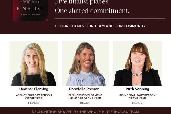 Five finalist places. One shared commitment.